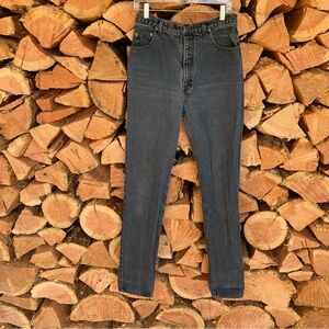 Vintage Blue‎ Women’s 32 x 35 Dark Denim High-Waisted Jeans Long Leg Y2K Moto
